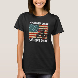 Racecar Usa Flag Sprint Car Raci T-Shirt