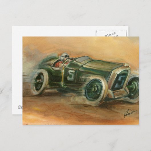 Racecar von Ethan Harper Postkarte (Vorne/Hinten)
