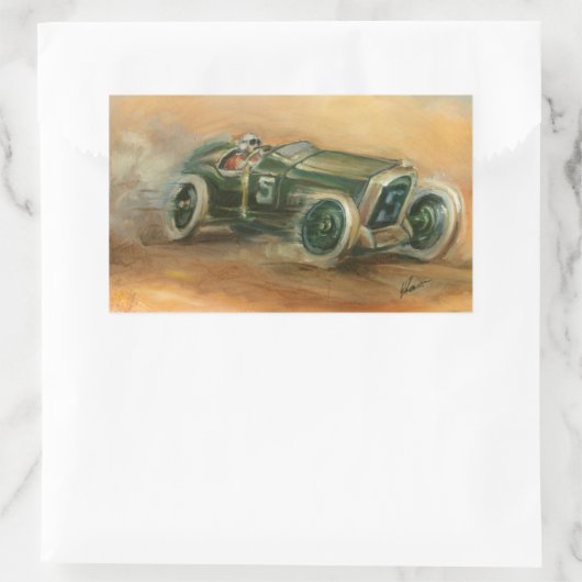 Racecar von Ethan Harper Rechteckiger Aufkleber (Tasche)