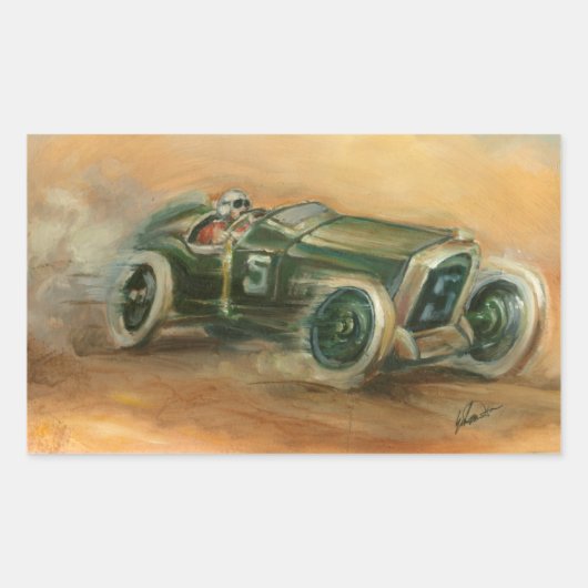 Racecar von Ethan Harper Rechteckiger Aufkleber (Vorderseite)