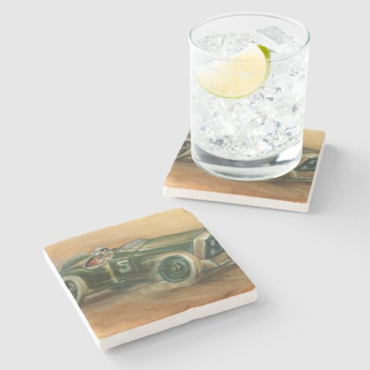 Racecar von Ethan Harper Steinuntersetzer (Seitenansicht)