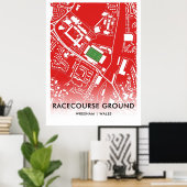 Racecourse Ground Poster - Zuhause von Wrexham AFC (Heimbüro)