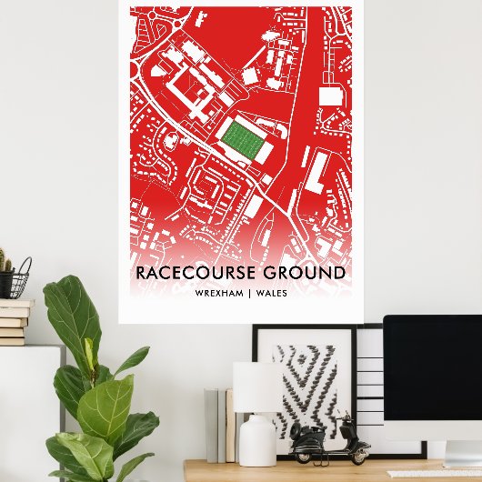 Racecourse Ground Poster - Zuhause von Wrexham AFC (Heimbüro)