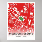 Racecourse Ground Poster - Zuhause von Wrexham AFC (Vorne)