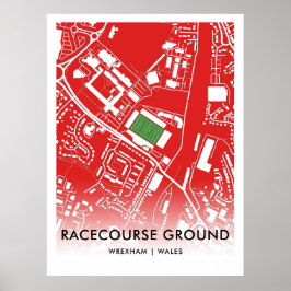 Racecourse Ground Poster - Zuhause von Wrexham AFC