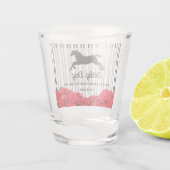 Racehori und Rose Derby Day Schnapsglas (Rückseite)