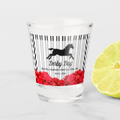 Racehori und Rose Derby Day Schnapsglas (Vorderseite)