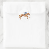 Racehorse-Aufkleber Runder Aufkleber (Tasche)