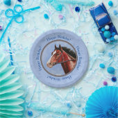 Racehorse Blauer Vollblut Pappteller (Party)