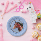 Racehorse Blauer Vollblut Pappteller (Party)