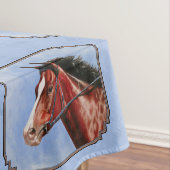 Racehorse Blauer Vollblut Tischdecke (Beispiel)
