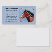 Racehorse Blauer Vollblut Visitenkarte (Vorne/Hinten)