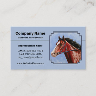 Racehorse Blauer Vollblut Visitenkarte