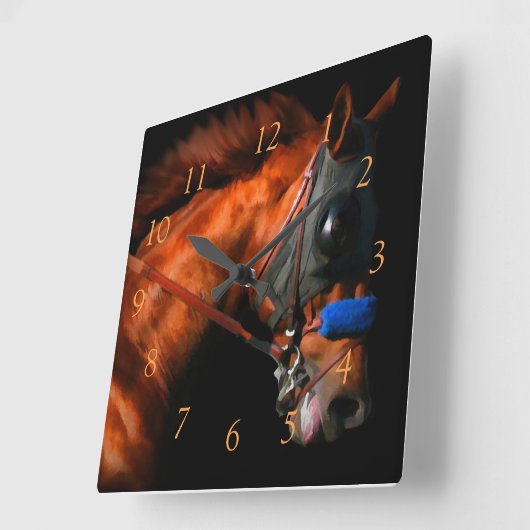 Racehorse Clock Quadratische Wanduhr (Winkel)