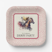Racehorse Derby Roter Platz Pappteller (Vorderseite)