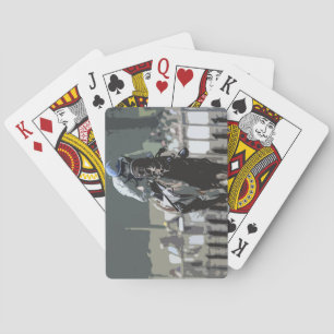Racehorse mit Jockey in Blue Playing Cards Spielkarten
