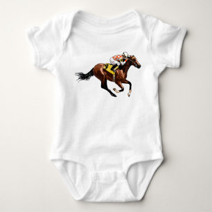 Racehorse und Jockey Baby Strampler