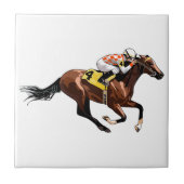 Racehorse und Jockey Fliese (Vorderseite)