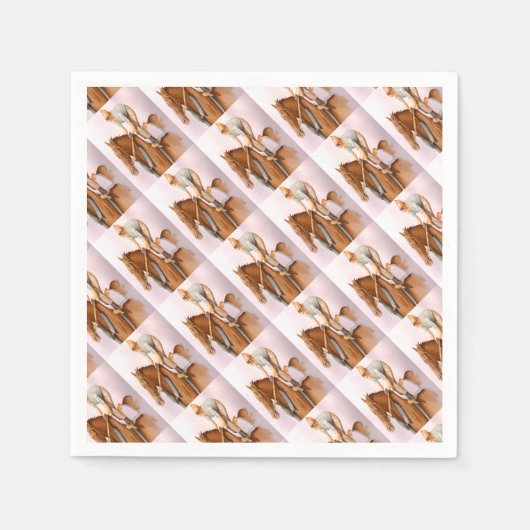 RaceHorse und Jockey Serviette (Vorderseite)