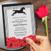 Racehorse und Rose Derby Bridal Einladung