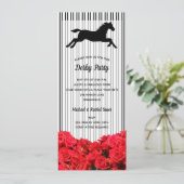 Racehorse und Rose Derby Party Einladung (Stehend Vorderseite)