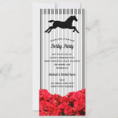 Racehorse und Rose Derby Party Einladung (Vorderseite)