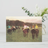 Racehorses bei Longchamp von Edgar Degas Einladung (Stehend Vorderseite)