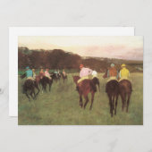 Racehorses bei Longchamp von Edgar Degas Einladung (Vorne/Hinten)