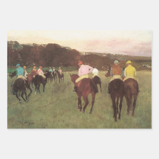 Racehorses bei Longchamp von Edgar Degas Geschenkpapier Set (Vorderseite)