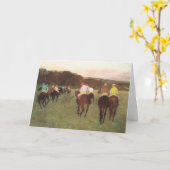 Racehorses bei Longchamp von Edgar Degas Karte (Gelbe Blume)
