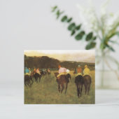 Racehorses bei Longchamp von Edgar Degas Postcard Postkarte (Stehend Vorderseite)