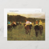 Racehorses bei Longchamp von Edgar Degas Postcard Postkarte (Vorne/Hinten)