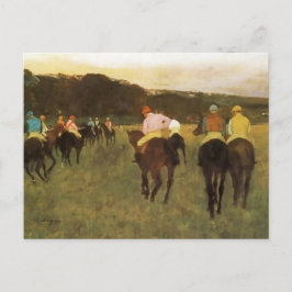 Racehorses bei Longchamp von Edgar Degas Postcard Postkarte