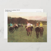 Racehorses bei Longchamp von Edgar Degas Postkarte (Vorne/Hinten)