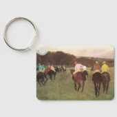 Racehorses bei Longchamp von Edgar Degas Schlüsselanhänger (Rückseite)