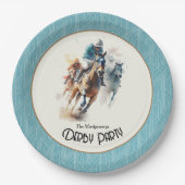 Racehorses Derby Party Pappteller (Vorderseite)