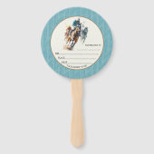 Racehorses Derby Party Türkis Fächer (Vorderseite)