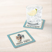 Racehorses Derby Party Türkis Rechteckiger Pappuntersetzer (Vor Ort)