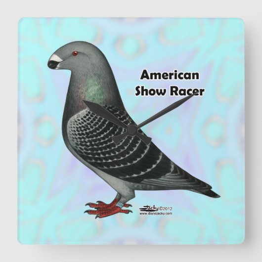 Racer ASR anzeigen Quadratische Wanduhr (Vorderseite)