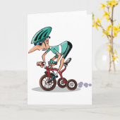 Racer auf Dreirad-Grußkarten Karte (Gelbe Blume)