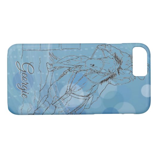 Racer (Blauer Regen) Case-Mate iPhone Hülle (Rückseite (Horizontal))