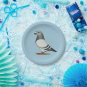 Racer Blue Bar Pigeon anzeigen Pappteller (Party)