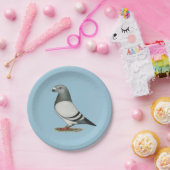 Racer Blue Bar Pigeon anzeigen Pappteller (Party)