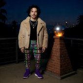 Racer Karierte Leggings