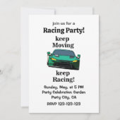 Racer Racer Racing Party Einladung (Vorderseite)