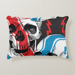 Racer Skull: Vintage Nahtlose Rebellion. Dekokissen
