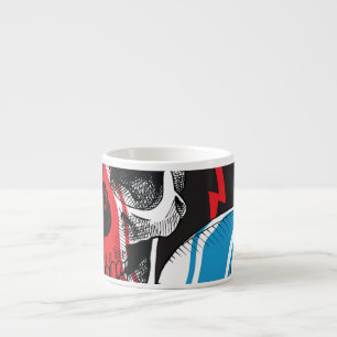 Racer Skull: Vintage Nahtlose Rebellion. Espressotasse