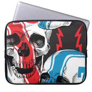 Racer Skull: Vintage Nahtlose Rebellion. Laptopschutzhülle