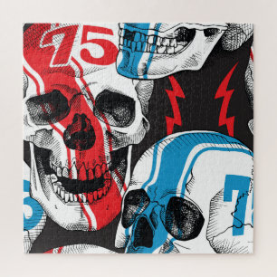 Racer Skull: Vintage Nahtlose Rebellion. Puzzle