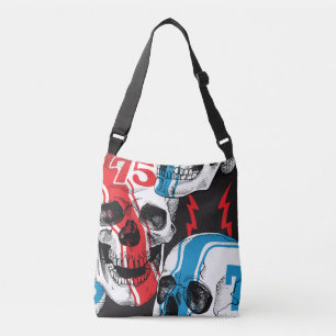 Racer Skull: Vintage Nahtlose Rebellion. Tragetaschen Mit Langen Trägern